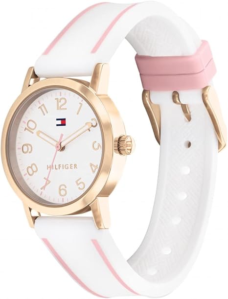 Reloj Tommy Hilfiger Niña Blanco, Rosa y Dorado Analógico 1720023 - Imagen 3