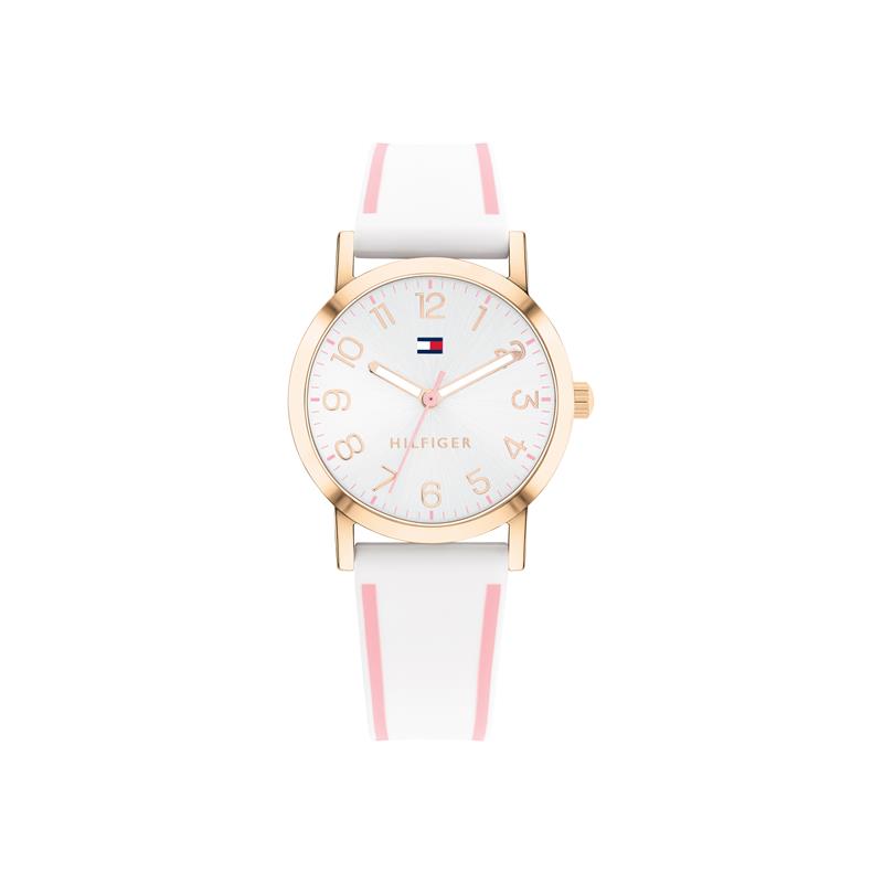 Reloj Tommy Hilfiger Niña Blanco, Rosa y Dorado Analógico 1720023